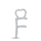 Elegant Personalized Diamond Initial Pendant in 10kt Yellow Gold product  Top View from Splendid Jewellery