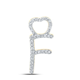Elegant Personalized Diamond Initial Pendant in 10kt Yellow Gold product  Top View from Splendid Jewellery