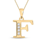 10kt Yellow Gold Diamond Initial Pendant - Personalized Elegance at its Finest product  Top View from Splendid Jewellery