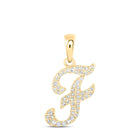 10kt Yellow Gold Diamond Initial Pendant | Personalized Elegance & Brilliance product  Top View from Splendid Jewellery