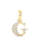 Glamorous Gold and Diamond Initial Pendant - Personalized Elegance product  Top View from Splendid Jewellery