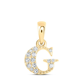 Glamorous Gold and Diamond Initial Pendant - Personalized Elegance product  Top View from Splendid Jewellery