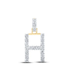10kt Yellow Gold Diamond Initial & Letter Pendant - Personalized Elegance product  Top View from Splendid Jewellery