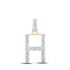 10kt Yellow Gold Diamond Initial & Letter Pendant - Personalized Elegance product  Top View from Splendid Jewellery