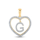 Enchanting Gold Diamond Heart Initial Pendant product  Top View from Splendid Jewellery