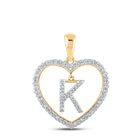 Captivating Heart of Elegance Diamond Initial Pendant product  Top View from Splendid Jewellery
