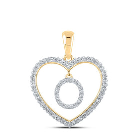 Captivating Heart-Shaped Diamond Initial Pendant product  Top View from Splendid Jewellery