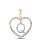 Heart of Affection Diamond Initial Pendant product  Top View from Splendid Jewellery