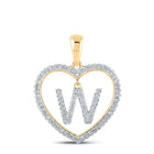 Heartfelt Brilliance: 10kt Yellow Gold Diamond Initial & Letter Pendant product  Top View from Splendid Jewellery