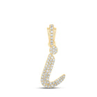 10kt Yellow Gold Diamond Initial Pendant - Personalized Elegance product  Top View from Splendid Jewellery