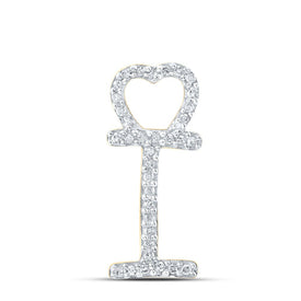 10kt Yellow Gold Diamond Initial & Letter Pendant: A Sparkling Expression of Love product  Top View from Splendid Jewellery