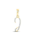 10kt Yellow Gold Diamond Initial Pendant - Personalized Elegance product  Top View from Splendid Jewellery