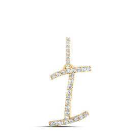 10kt Yellow Gold Diamond Initial Pendant - Personalized Elegance and Timeless Glamour product  Top View from Splendid Jewellery