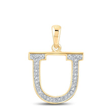 Load image into Gallery viewer, Radiant Gold and Diamond Initial Pendant: A Symbol of Elegance and Individuality product  Top View from Splendid Jewellery