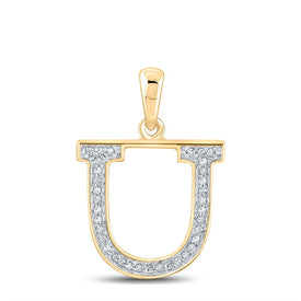 Radiant Gold and Diamond Initial Pendant: A Symbol of Elegance and Individuality product  Top View from Splendid Jewellery
