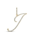 10kt Yellow Gold Diamond Initial & Letter Pendant - Personalized Elegance and Brilliance product  Top View from Splendid Jewellery