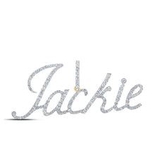 Load image into Gallery viewer, 10kt Yellow Gold Personalized Diamond Name Pendant | Splendid Jewellery product  Top View from Splendid Jewellery
