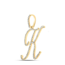 Load image into Gallery viewer, Captivating "Golden Brilliance" Diamond Initial Pendant product Side View from Splendid Jewellery