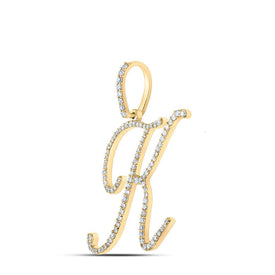 Captivating "Golden Brilliance" Diamond Initial Pendant product Side View from Splendid Jewellery