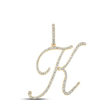 Load image into Gallery viewer, Captivating "Golden Brilliance" Diamond Initial Pendant product  Top View from Splendid Jewellery