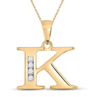 Captivating "Golden Initial Sparkle" Diamond Pendant product  Top View from Splendid Jewellery
