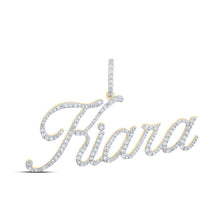 Load image into Gallery viewer, Kiara&#39;s Radiant Initial &amp; Letter Diamond Pendant product  Top View from Splendid Jewellery