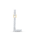 10kt Yellow Gold Diamond Initial & Letter Pendant - Personalize Your Style product  Top View from Splendid Jewellery