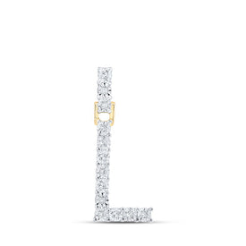 10kt Yellow Gold Diamond Initial & Letter Pendant - Personalize Your Style product  Top View from Splendid Jewellery