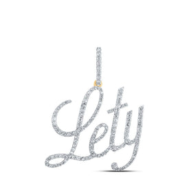 10kt Yellow Gold Diamond Monogram Pendant | Personalized Initial & Letter Necklace | Splendid Jewellery product  Top View from Splendid Jewellery