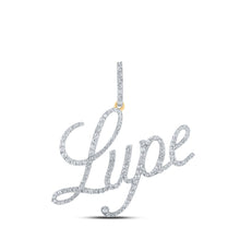 Load image into Gallery viewer, 10kt Yellow Gold Diamond Initial &amp; Letter Pendant - Personalized Elegance and Dazzling Brilliance product  Top View from Splendid Jewellery