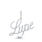 10kt Yellow Gold Diamond Initial & Letter Pendant - Personalized Elegance and Dazzling Brilliance product  Top View from Splendid Jewellery