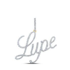 10kt Yellow Gold Diamond Initial & Letter Pendant - Personalized Elegance and Dazzling Brilliance product  Top View from Splendid Jewellery