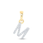10kt Yellow Gold Diamond Initial & Letter Pendant - A Personalized Symbol of Elegance and Connection product  Top View from Splendid Jewellery