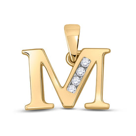 Radiant Love: 10kt Yellow Gold Diamond Initial Pendant product  Top View from Splendid Jewellery