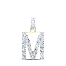 Load image into Gallery viewer, 10kt Yellow Gold Diamond Initial Pendant - Personalized Elegance product  Top View from Splendid Jewellery