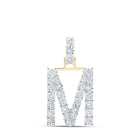 10kt Yellow Gold Diamond Initial Pendant - Personalized Elegance product  Top View from Splendid Jewellery