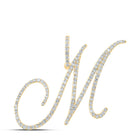 10kt Yellow Gold Diamond Initial Pendant - Personalized Elegance in Motion product  Top View from Splendid Jewellery