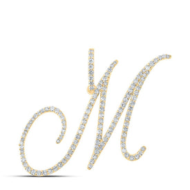10kt Yellow Gold Diamond Initial Pendant - Personalized Elegance in Motion product  Top View from Splendid Jewellery