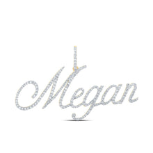 Load image into Gallery viewer, 10kt Yellow Gold Diamond Initial &amp; Letter Pendant - Personalized Elegance with the MEGAN Name product  Top View from Splendid Jewellery