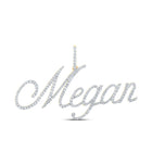 10kt Yellow Gold Diamond Initial & Letter Pendant - Personalized Elegance with the MEGAN Name product  Top View from Splendid Jewellery