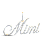 10kt Yellow Gold Diamond Initial & Letter Pendant | Personalized MIMI Name Pendant 3/4 Cttw | Splendid Jewellery product  Top View from Splendid Jewellery