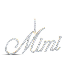 10kt Yellow Gold Diamond Initial & Letter Pendant | Personalized MIMI Name Pendant 3/4 Cttw | Splendid Jewellery product  Top View from Splendid Jewellery