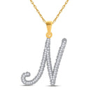 Radiant Gold and Diamond Initial Pendant - A Captivating Symbol of Elegance product  Top View from Splendid Jewellery