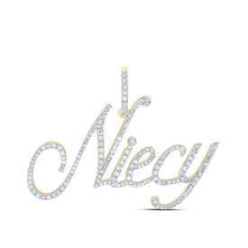 Radiant Reflections: 10kt Yellow Gold Diamond Initial & Letter Pendant product  Top View from Splendid Jewellery