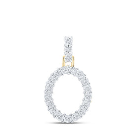 Radiant O Initial Diamond Pendant | 10kt Yellow Gold 1/10 Cttw | Splendid Jewellery product  Top View from Splendid Jewellery