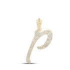 10kt Yellow Gold Diamond Initial Pendant - Personalized Elegance and Brilliance product  Top View from Splendid Jewellery