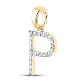 Captivating Gold Diamond Initial Pendant - Personalized Letter Charm Necklace product Side View from Splendid Jewellery