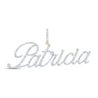 10kt Yellow Gold Diamond Initial & Letter Pendant - Personalized Elegance product  Top View from Splendid Jewellery