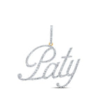 10kt Yellow Gold Personalized Diamond Initial & Letter Pendant product  Top View from Splendid Jewellery
