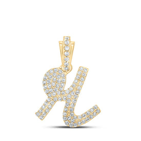 Radiant Refined Gold Diamond Initial Pendant product  Top View from Splendid Jewellery